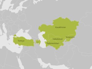 Turkic Countries Map