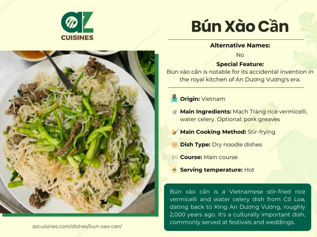 Bun Xao Can Overview