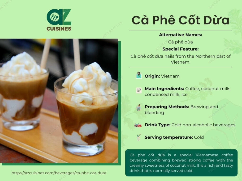 Ca Phe Cot Dua Overview