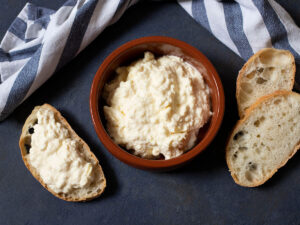 Kaymak Spread on Fresh Bread