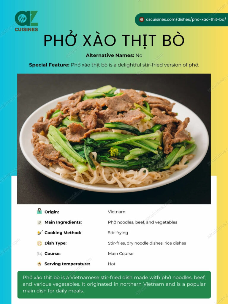 Pho Xao Thit Bo Overview