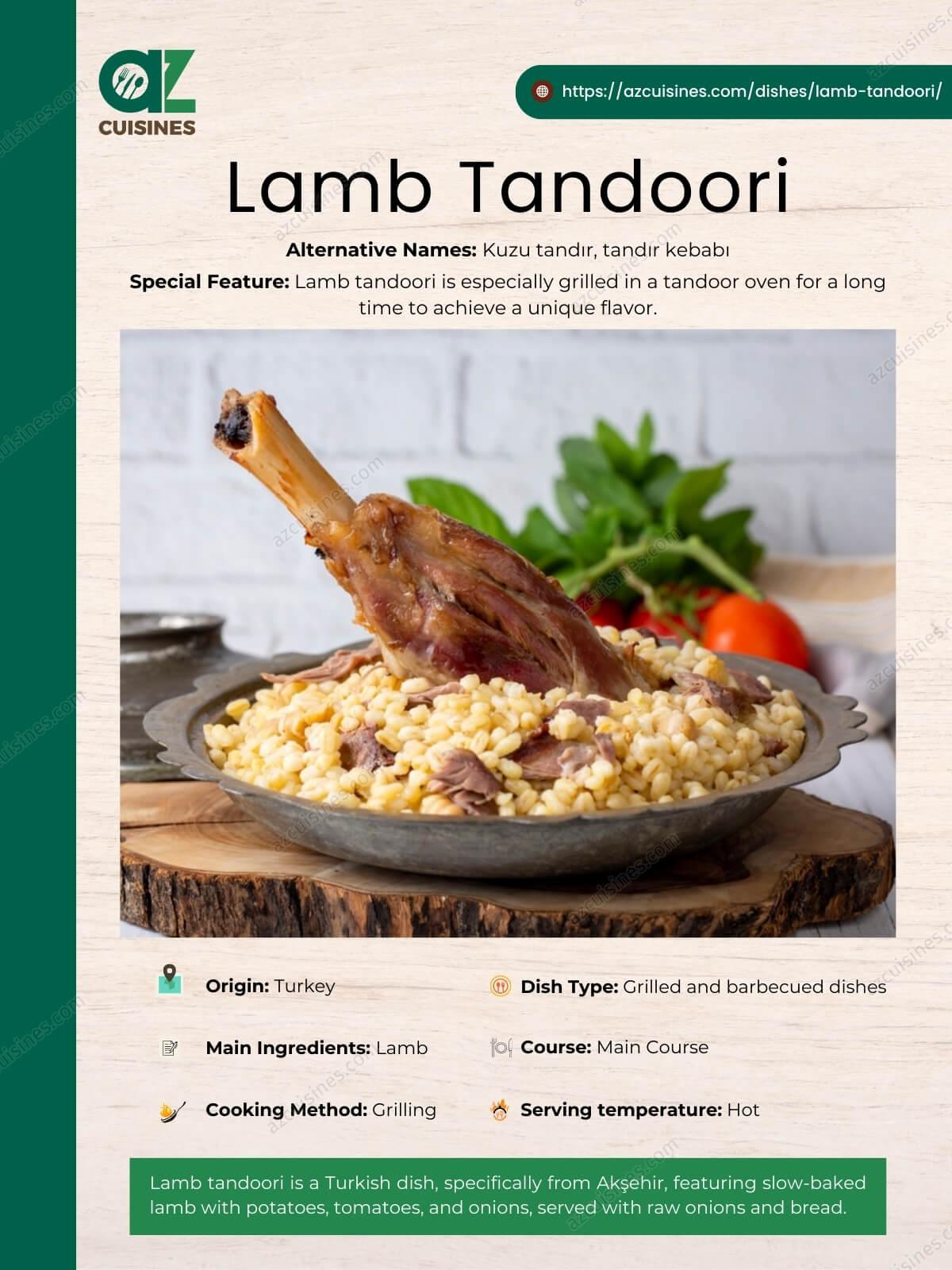 Lamb Tandoori Overview