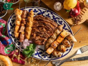 Shashlik Uzbek Dishes Grilled and Barbecued