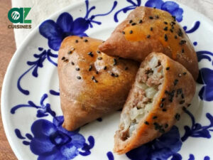 Triangular Samsa Uzbek Dishes Snacks