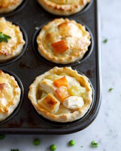 Flaky Muffin Tin Chicken Pot Pies with Creamy Filling Recipe