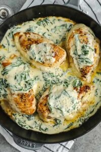 Cream Cheese and Spinach Stuffed Chicken Breasts Recipe