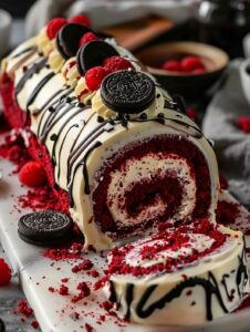 Red Velvet Oreo Cake Roll Explosion Recipe
