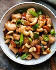 Sizzling Cashew Chicken in Savory Garlic Sauce Recipe