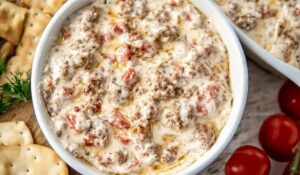 3-Ingredient Cream Cheese Chicken Sausage Dip Recipe