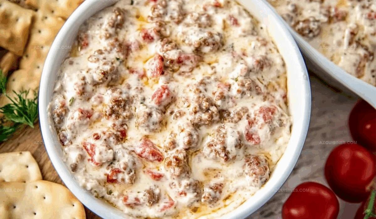 3-Ingredient Cream Cheese Chicken Sausage Dip Recipe