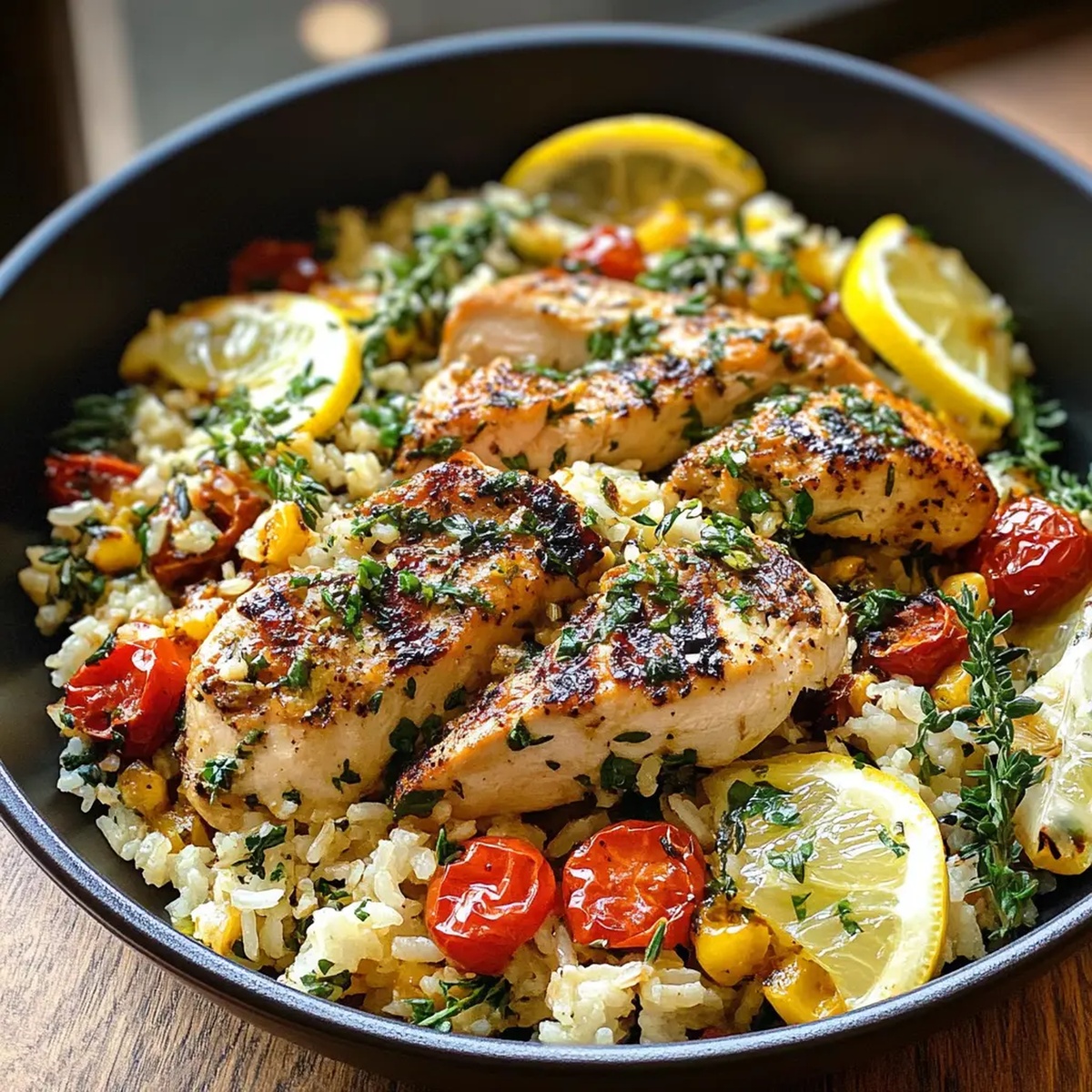 Greek Chicken and Lemon Rice Recipe