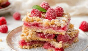Raspberry Rhubarb Bars Recipe