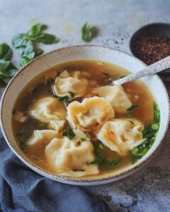Vegetarian Dumpling Soup Recipe