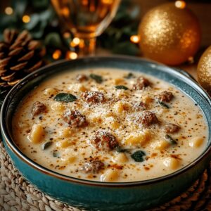 Creamy Parmesan Italian Sausage Ditalini Soup Recipe