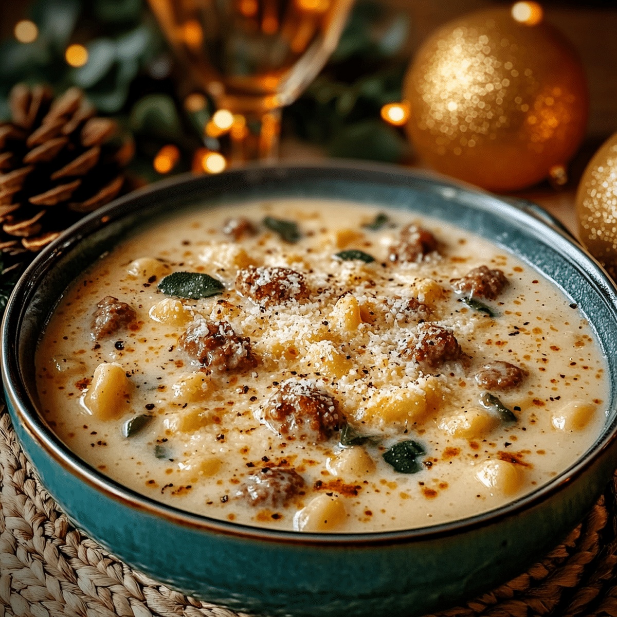 Creamy Parmesan Italian Sausage Ditalini Soup Recipe