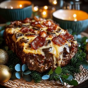 Bacon Mushroom Swiss Cheese Meatloaf Recipe
