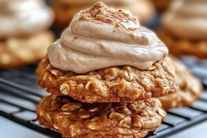 Pumpkin Oatmeal Cookies with Cinnamon Cream Cheese Frosting Recipe