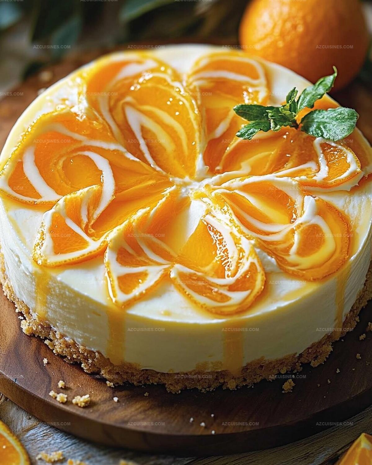 Refreshing Southern Pineapple Orange Swirl Cheesecake Recipe