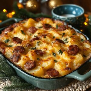 Cheesy Potato & Smoked Sausage Casserole Recipe
