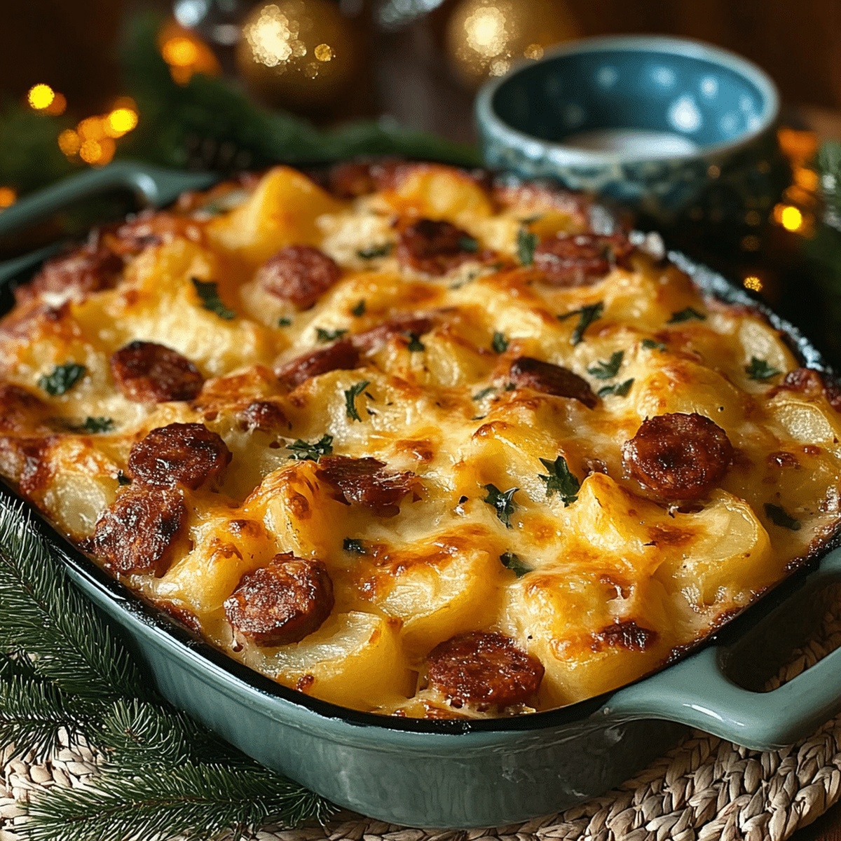 Cheesy Potato & Smoked Sausage Casserole Recipe