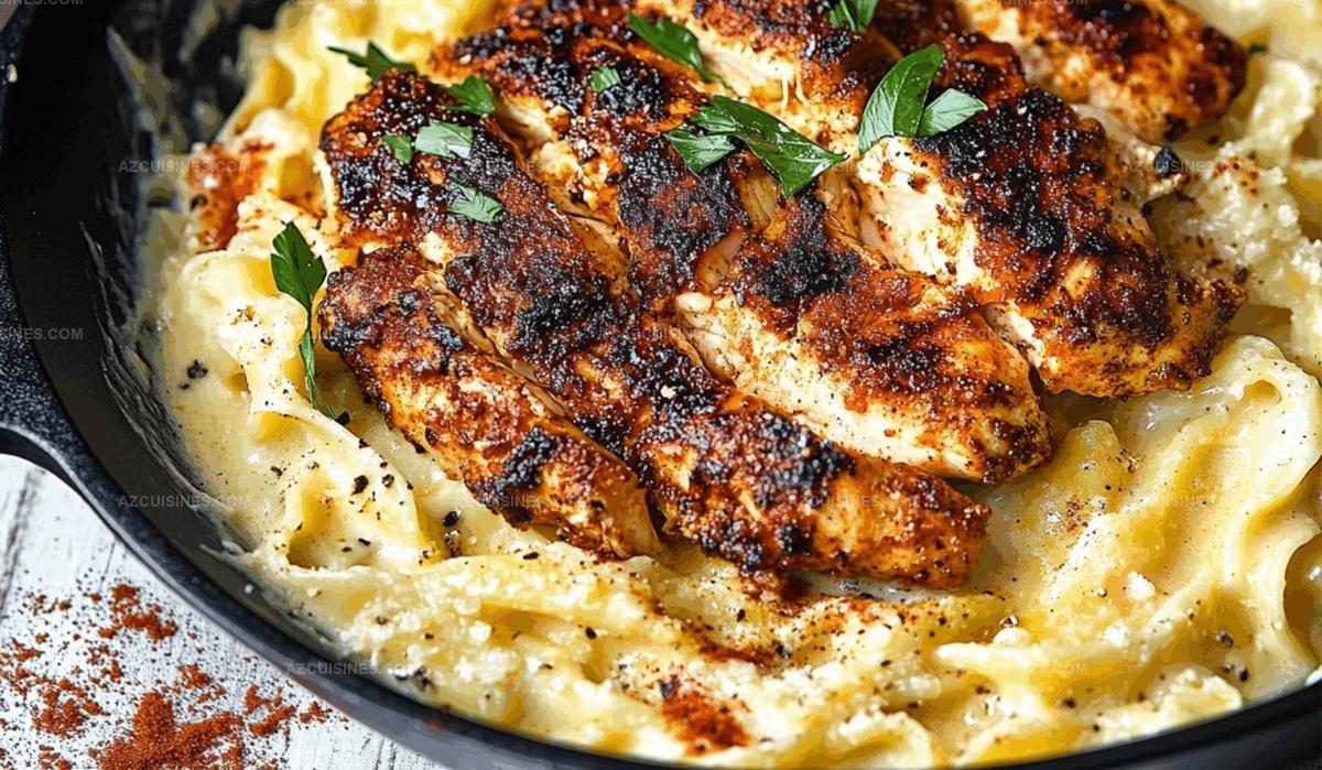 Blackened Cajun Chicken Alfredo Recipe