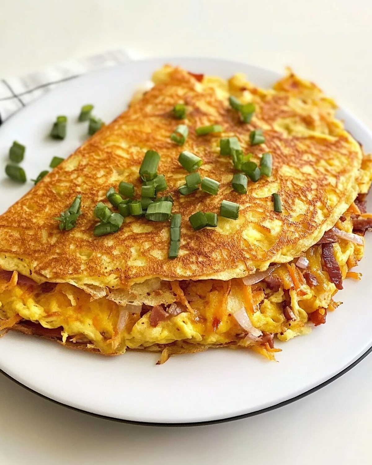 Western Hash Brown Omelet Recipe