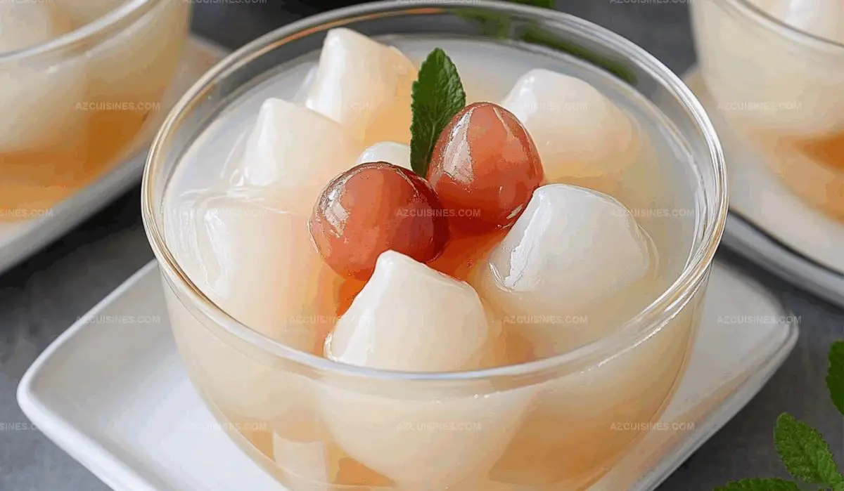 Almond Jelly With Lychees Recipe
