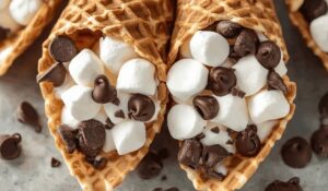 Smores Campfire Cones Recipe