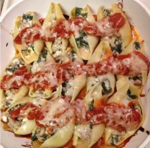 Easy Taco Stuffed Shells with Homemade Queso Recipe