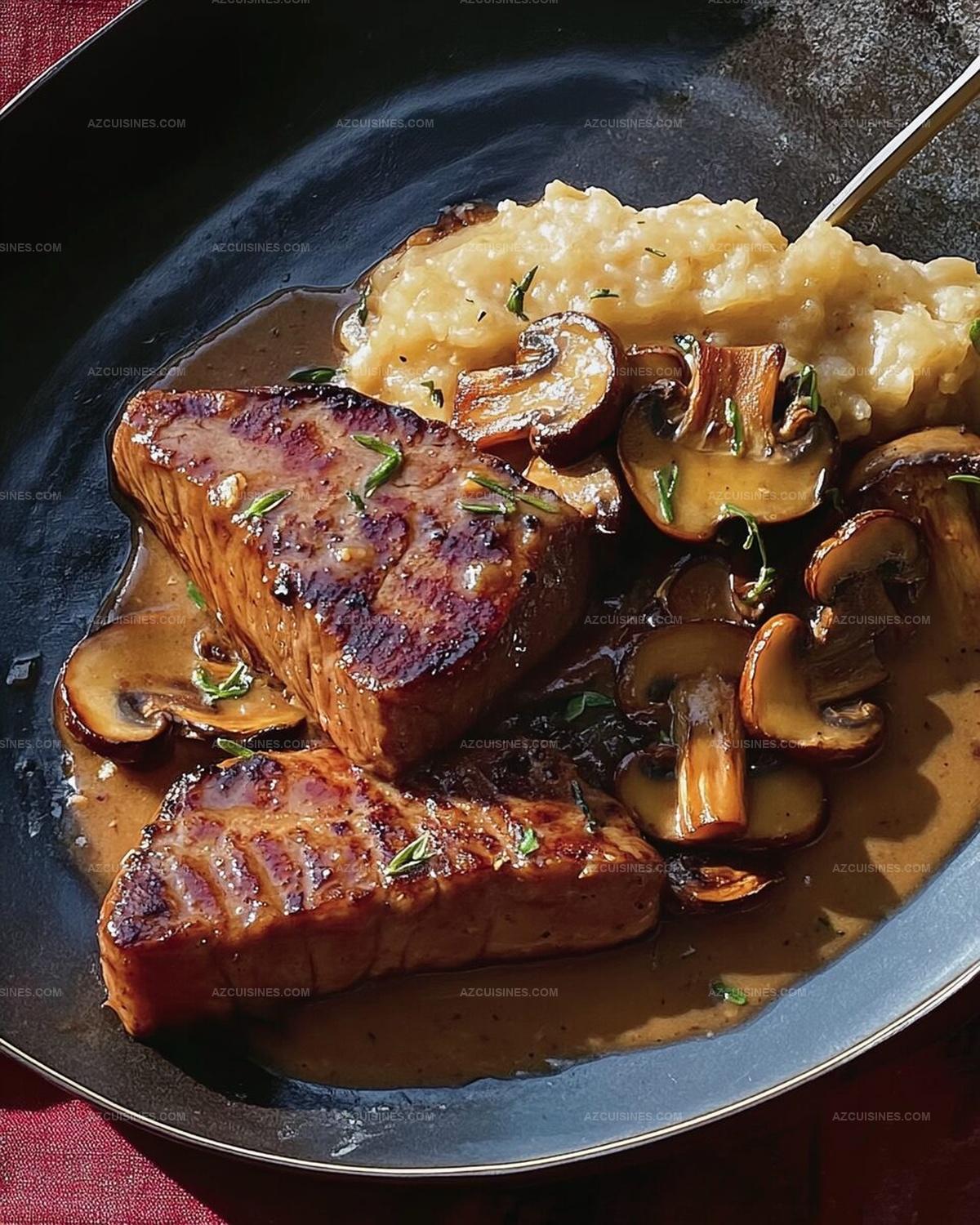 Mushroom Steak Diane Recipe