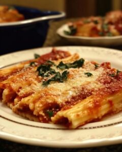 Manicotti with Rich Cheese Filling Recipe