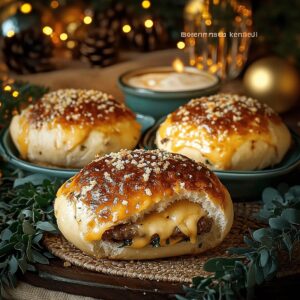 Garlic Parmesan Cheeseburger Bombs Recipe