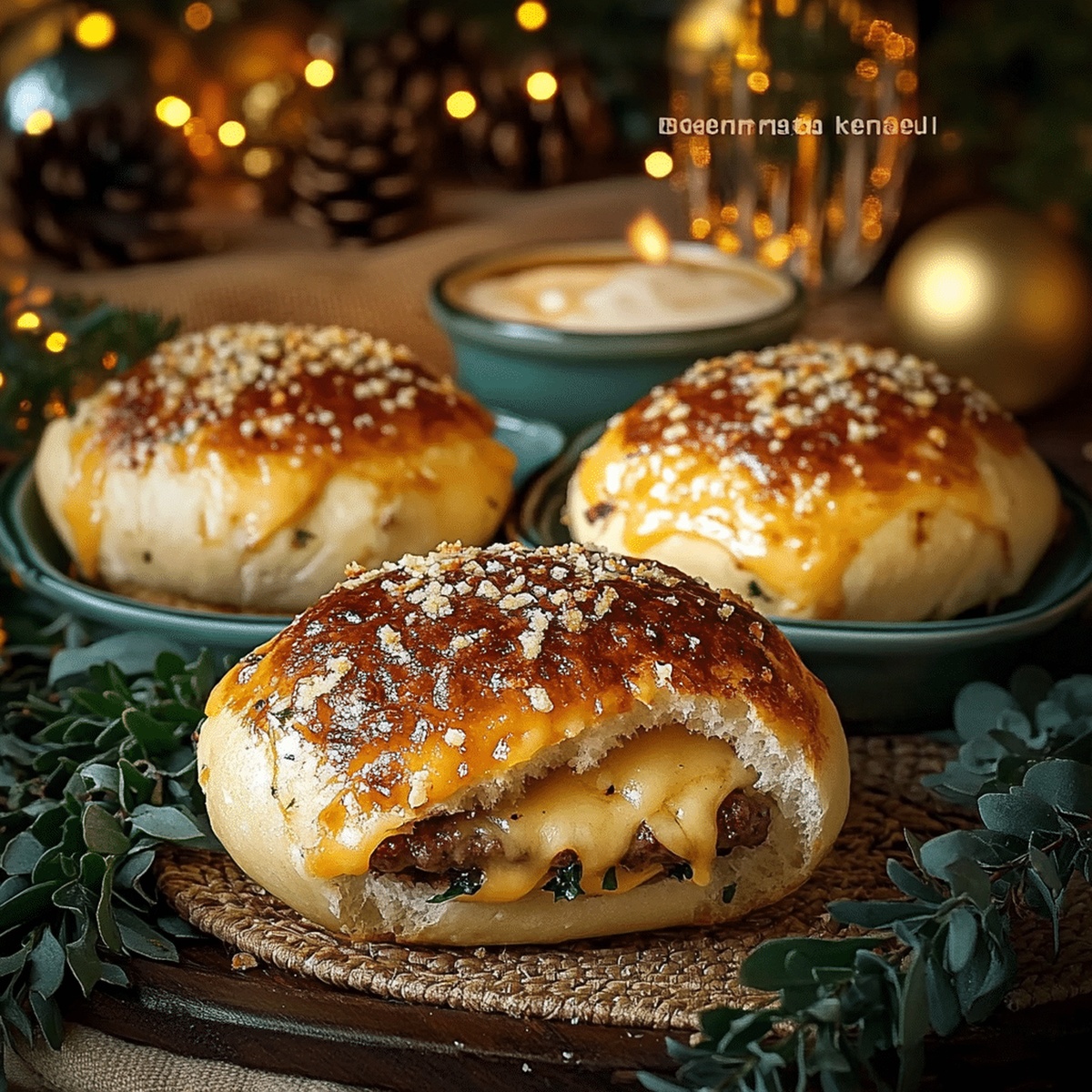 Garlic Parmesan Cheeseburger Bombs Recipe
