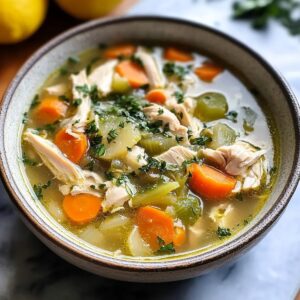 Lemon Chicken Soup with Spring Vegetables Recipe