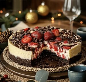 Chocolate Strawberry Swirl Cheesecake Recipe