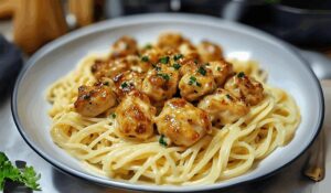 Garlic Butter Chicken with Creamy Parmesan Pasta Recipe