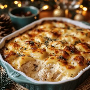 Chicken Alfredo Pierogi Casserole Recipe