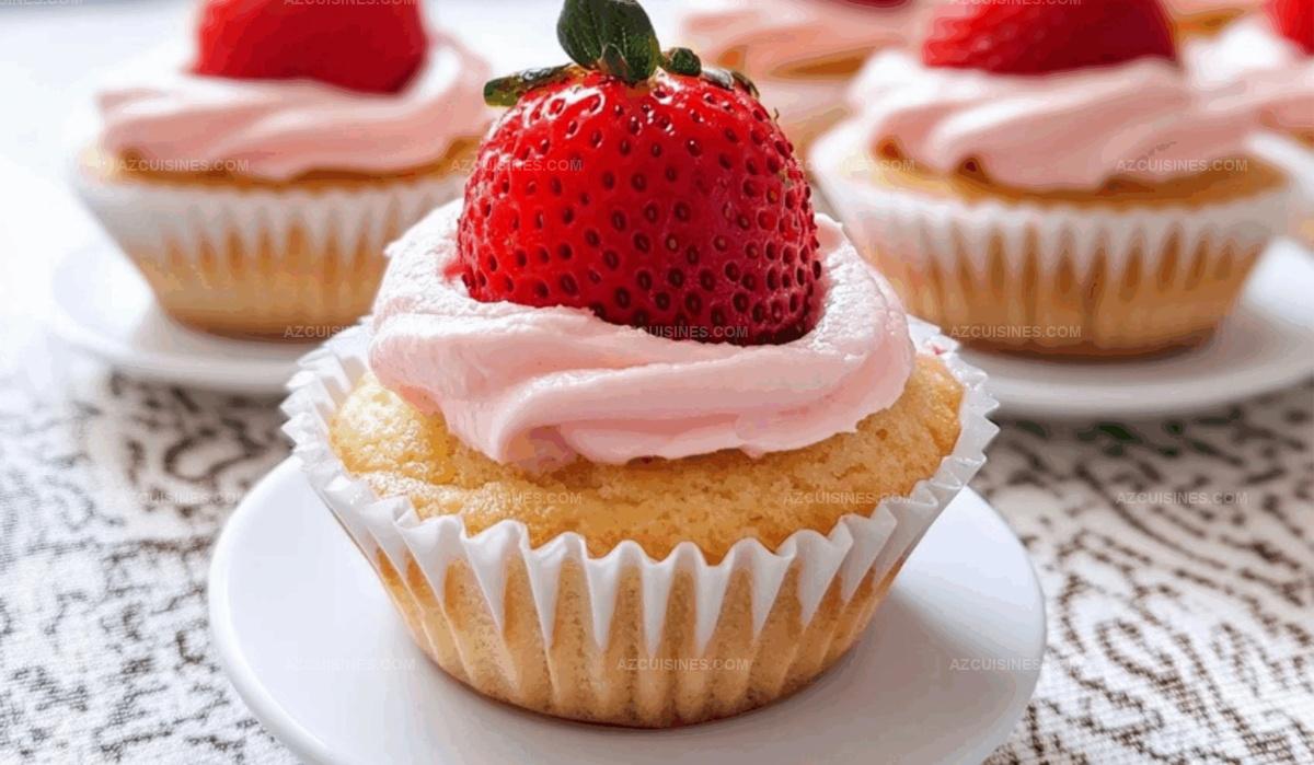 Strawberries and Cream Cupcakes Recipe