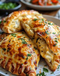 Chicken Alfredo Air Fryer Calzones Recipe