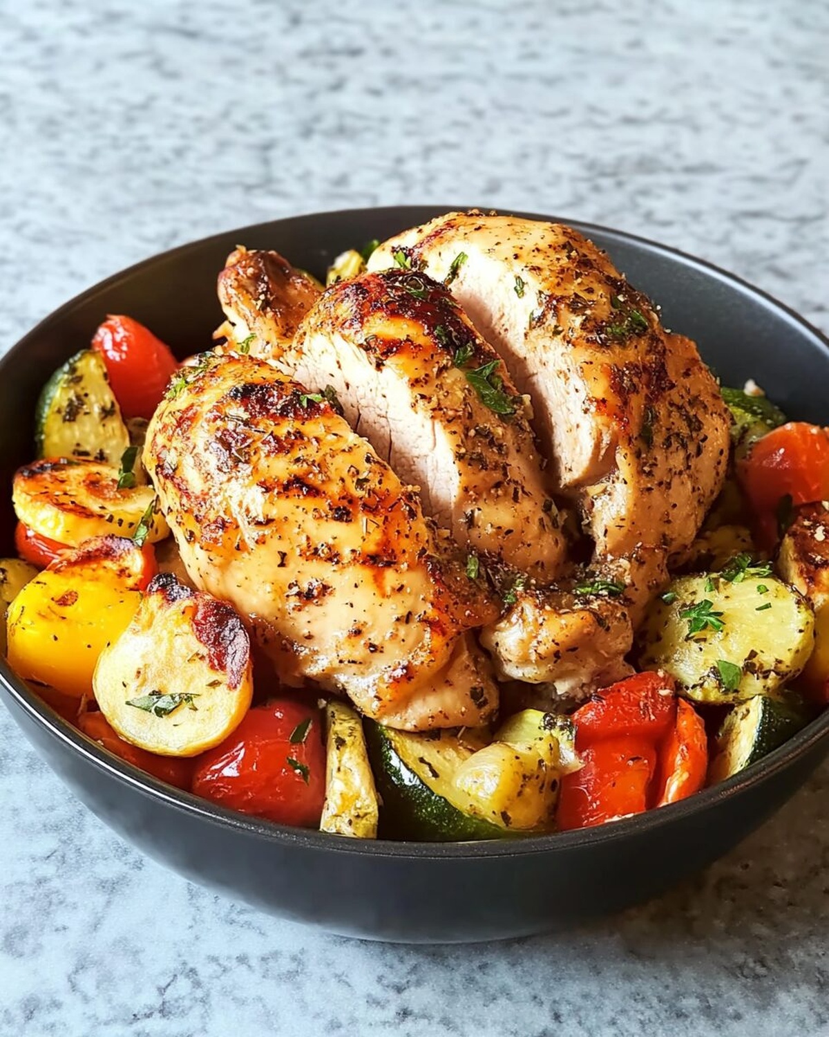 Greek Bundt Pan Chicken and Vegetables Recipe