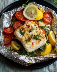 Grilled Halibut Foil Packs Recipe