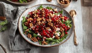 Winter Pomegranate Salad With Maple Candied Walnuts Recipe