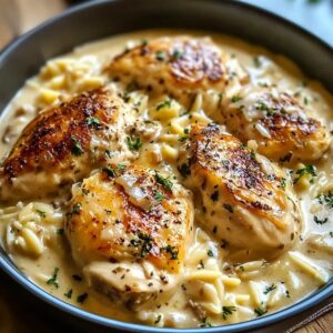Crockpot Chicken and Gruyere Orzo Recipe