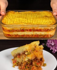 Rustic Potato and Minced Pork Gratin Recipe