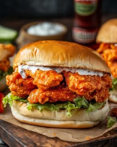 Crunchy Buffalo Chicken Sandwich with a Kick Recipe