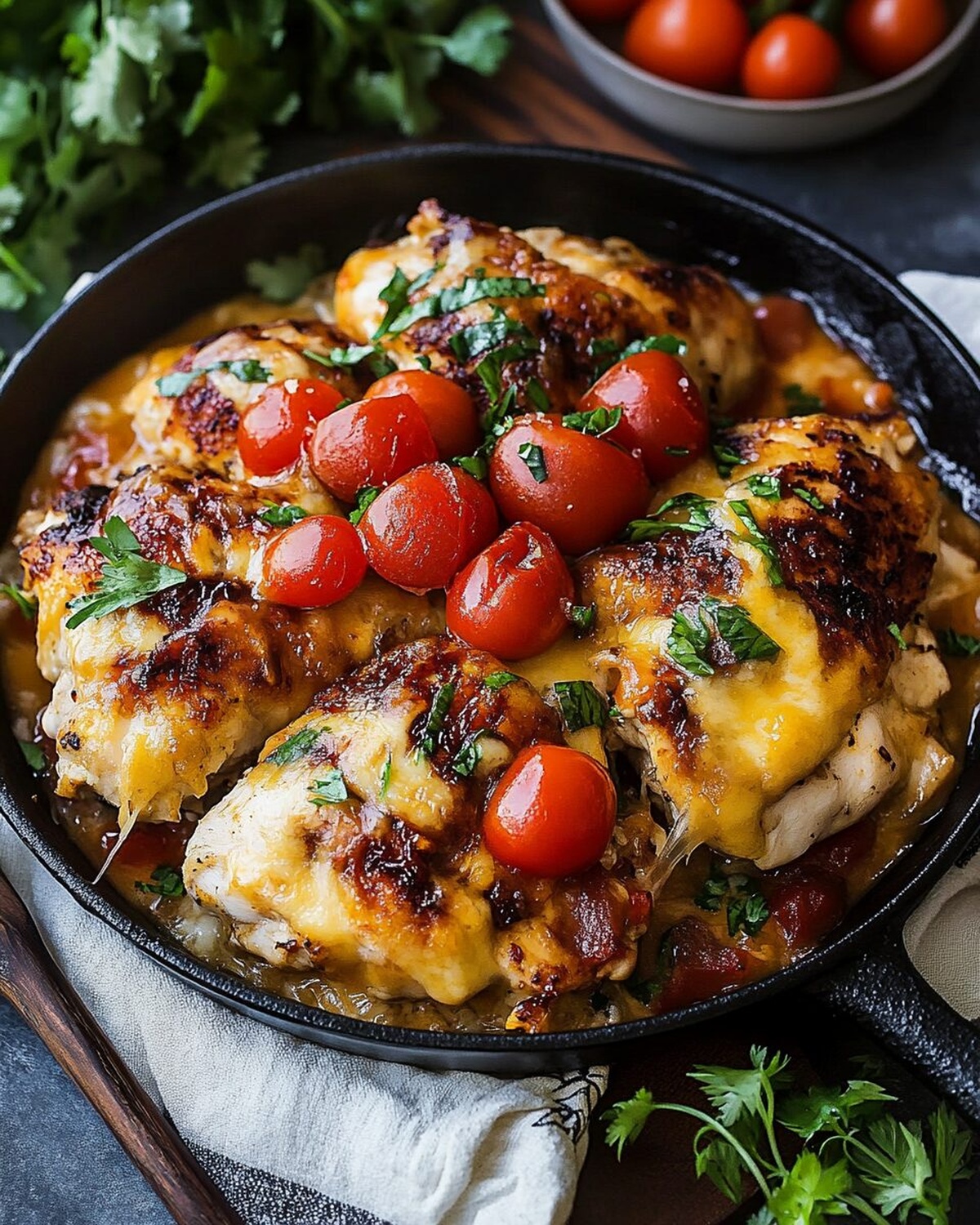 BBQ Monterey Chicken with Melted Cheese and Crispy Bacon Recipe
