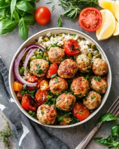 Mediterranean Chicken Meatballs Recipe