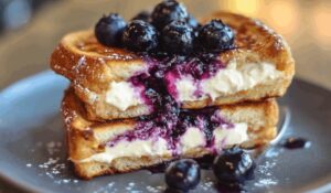 Blueberry Cheesecake Stuffed French Toast Recipe