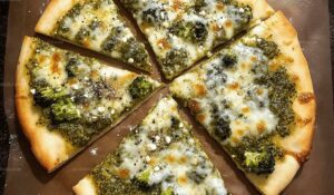 Broccoli Pesto Flatbread Pizza Recipe