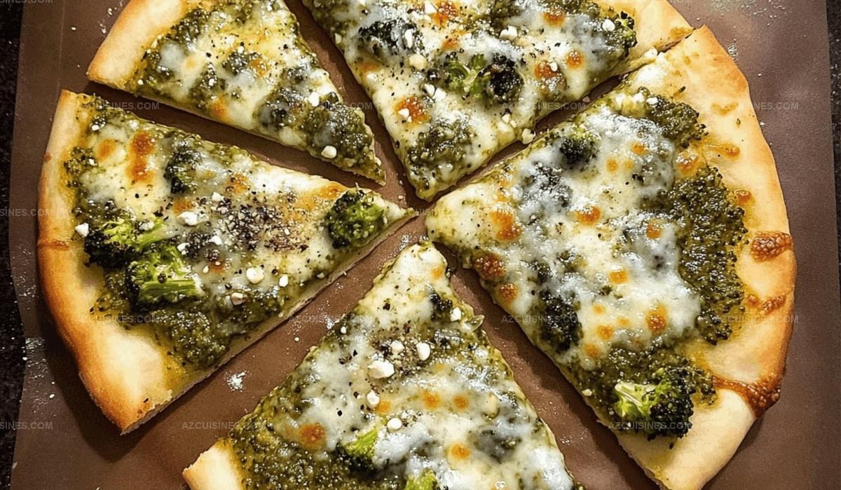 Broccoli Pesto Flatbread Pizza Recipe